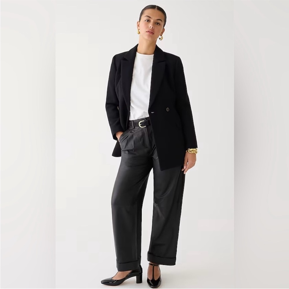 NEW J. Crew Italian Wool Blend Evening Blazer Jacket in Black, Size 10 - Picture 3 of 15